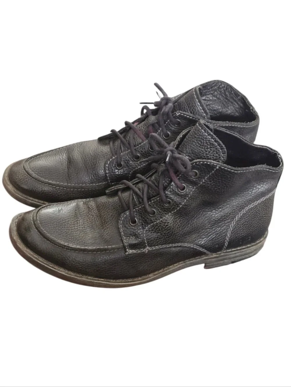 BED|STU Men's Black Pebbled Leather Chukka Boots Size 11